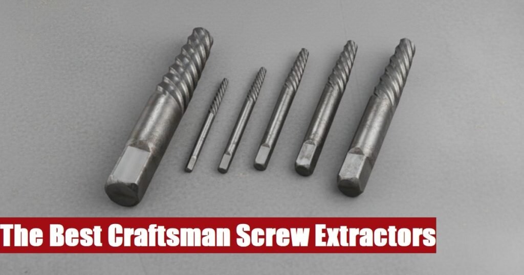 Professional craftsman screw extractor set case lying on a rough cement floor for heavy duty repairs.