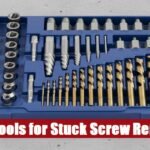 Professional stuck screw removal tool kit box lying on a concrete floor ready for tough extraction jobs.